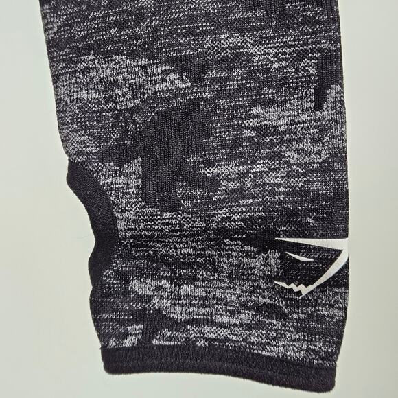 Gymshark Black Gray Camo Long Sleeve Athletic Performance Crop Top | Women's XS - Picture 13 of 15